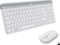 Logitech MK470 Smart Wireless Keyboard and Mouse White QWERTY 