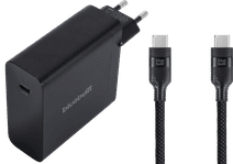 BlueBuilt 140W GaN USB-C Charger Black + USB-C cable 240W 2m Nylon Black BlueBuilt laptop charger