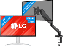 LG 27UP83AK-W + BlueBuilt Monitor Arm Gas Spring for 1 Monitor 