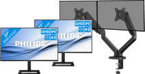 Philips 27E1N1600AE/00 Duo Pack + BlueBuilt Monitorarm Mechanische Veer voor 2 Monitoren Monitor bundel