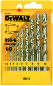 DeWalt 10-delige Metaalborenset HSS-G Metaalboor