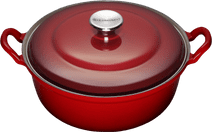 Le Creuset Faitout Stoof-/Braadpan 28 cm Kersenrood