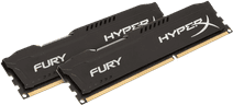 Kingston HyperX FURY 16GB DDR3 DIMM 1600 MHz Zwart (2x8GB) DDR3 RAM geheugen
