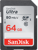 SanDisk SDXC Ultra 64GB 120MB/s SD kaart