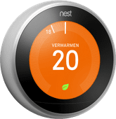 Google Nest Learning Thermostat V3 Premium Zilver Thermostaat geschikt voor stadsverwarming