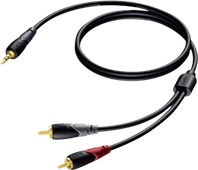 Procab CLA711/3 3,5mm male - 2x RCA 3 meter RCA kabel