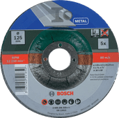 Bosch Slijpschijf Metaal 125 mm 5 stuks Bosch Groen