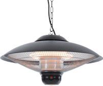 Sunred Sirius Zwart Hangend - ledlamp + afstandsbediening Elektrische terrasverwarmer