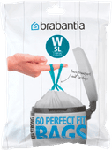 Brabantia Vuilniszakken Code W - 5 Liter (60 stuks) Vuilniszak of afvalzak