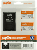 Jupio Kit: Battery NP-BX1 (2x) + USB Double-Sided Charger Jupio accu voor camera