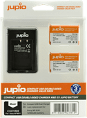 Jupio Kit: Battery NP-BX1 (2x) + USB Double-Sided Charger Camera accu