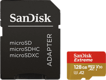 SanDisk MicroSDXC Extreme 128GB 160MB/s + SD Adapter MicroSD kaart voor GoPro action camera