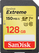 SanDisk SDXC Extreme 128GB 150MB/s Sandisk SD kaart