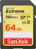 SanDisk SDXC Extreme 64GB 150MB/s Sandisk SD kaart