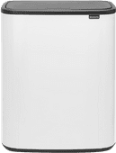 Brabantia Bo Touch Bin 2x 30L White trash can for trash separation