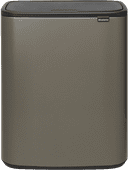 Brabantia Bo Touch Bin 2 x 30 Liter Platinum Prullenbak voor afvalscheiding