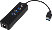 Ewent 3 PortsUsb-A 3.0 Hub Met Gigabit Ethernet USB hub