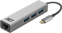ACT USB-C 3-port Hub with Ethernet USB hub