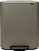 Brabantia Bo Pedal Bin 60 Liter Platinum Brabantia pedaalemmer