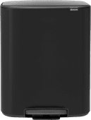 Brabantia Bo Pedal Bin 2x 30L Matte Black stainless steel trash can