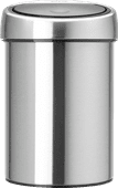 Brabantia Touch Bin 3 Liter Matt Steel Fingerprint Proof Prullenbak voor badkamer of toilet