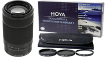Sony E 55-210mm f/4.5-6.3 OSS Zwart + Hoya Digital Filter Kit 49mm Sony lens