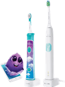 Coolblue Philips Sonicare ProtectiveClean 4300 HX6807/63 + Kids Connected HX6321/03 aanbieding