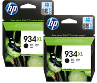 HP 934XL Cartridges Zwart Duo Pack Originele HP cartridge