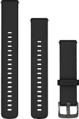Garmin Siliconen Bandje Zwart/Zwart 18mm Horlogebandje voor Garmin