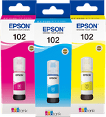 Coolblue Epson 102 Inktflesjes 3-Color Combo Pack aanbieding