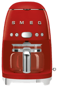 Smeg DCF02RDEU Red filter coffee machine with timer