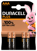 Duracell Alkaline Plus AAA-batterijen 4 stuks Miniset accessoires