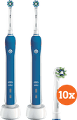 Coolblue Oral-B PRO 2 2000N Duo Pack + Oral-B Cross Action opzetborstels (10 stuks) aanbieding