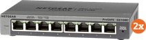 Netgear GS108E Duo Pack Switch with 8 ethernet ports