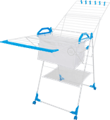 BlueBuilt Droogrek 25 meter met Wasmand, Wasknijpers en Waszak BlueBuilt wassen of drogen accessoire