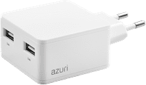 Azuri Oplader met 2 Usb Poorten 12W Wit Lenovo tablets oplader