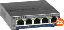 Netgear GS105E ProSafe Plus Duo Pack Switch with 5 ethernet ports