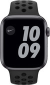 Apple Watch Nike Series 6 44mm Space Gray Aluminium Zwarte Sportband Apple Watch 44 mm