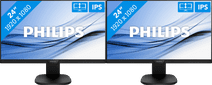 2x Philips 243S7EHMB/00 Monitor aanbevolen voor dual of triple set-ups