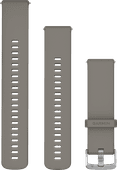 Garmin Siliconen Bandje Grijs/Zilver 22mm Horlogebandje voor Garmin