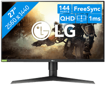 LG 27GL83A-B UltraGear Monitor met pivot functie