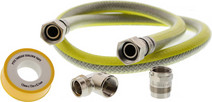 Scanpart Gas Hose Stainless Steel Flex 125cm Gas hose