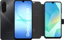 Samsung Galaxy A17 128GB Zwart 4G + BlueBuilt Book Case Zwart Smartphone met NFC