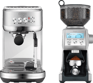 Sage the Bambino Plus Stainless Steel + Koffiemolen Koffiezetapparaat aanbieding