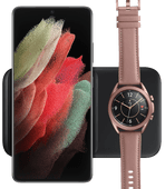 Samsung Draadloze Oplader DUO Pad 9W Zwart Draadloze oplader voor smartwatches