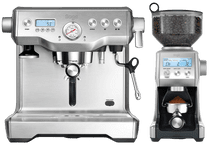 Sage the Dynamic Duo Stainless Steel Piston machine for baristas