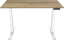 Euroseats Elektrisch Zit Sta Bureau 140 x 80 Wit/Eiken Zit sta bureau