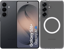 Samsung Galaxy S26 Plus 512GB Zwart 5G + BlueBuilt Back Cover met Magneet Transparant Samsung Galaxy S26 Plus
