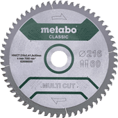 Metabo Multi Cut Saw Blade Universal 216x30x1.8mm 60T Metabo saw blade