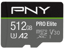 PNY MicroSDHC Pro Elite 512GB 100MB/s MicroSD kaart voor GoPro action camera